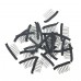 36 pcs Wire Wig Combs For Wig Caps Black Color Anti-Rust Wig Clips Accessories Tools 