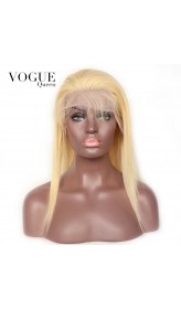 613 Straight Lace Front Wigs 100% Brazilian Virgin Human Hair Bleached Blonde Wigs