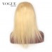 613 Straight Lace Front Wigs 100% Brazilian Virgin Human Hair Bleached Blonde Wigs
