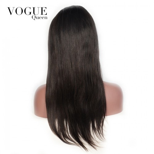 Straight 150% Density Virgin Hair 13x6 Lace Front  Wigs Natural Color  Human Hair